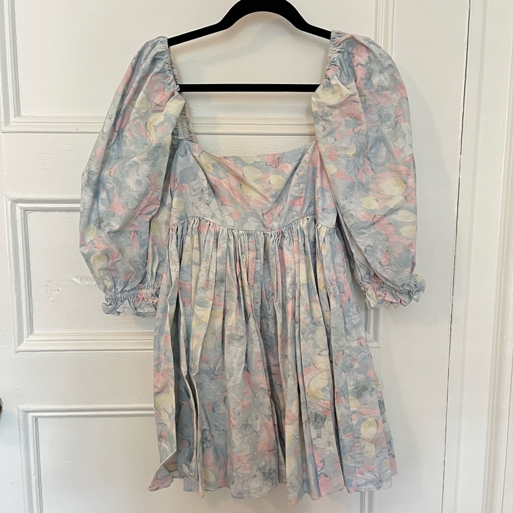 Selkie Floral Print Mini Dress